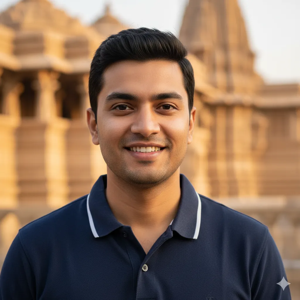 Friendly professional driver at a heritage site